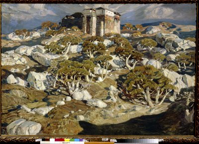 古代クリミア - Konstantin Fyodorovich Bogayevsky (Bogaevsky) (1872-1943) の絵画 - キャンバスに油彩 1903 State A. Radishchev Art Museum, Saratov 110x160 作： Konstantin Fedorovich Bogaevsky