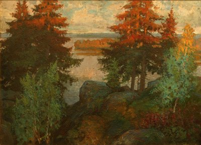 秋の風景、1920 作： Konstantin Ivanovich Gorbatov