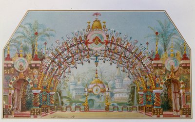 P.チャイコフスキーによるバレエ「くるみ割り人形」の舞台デザイン、1892年 作： Konstantin Matveevich Ivanov