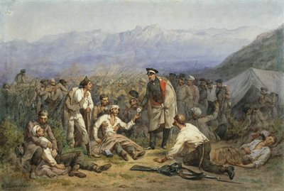 戦いの後。 クリミア戦争の様子 作： Konstantin Nikolaevich Filippov