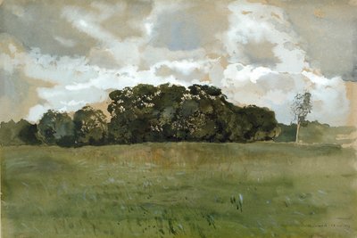 灰色の雲のある風景、1897年 作： Konstantin Somov