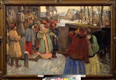 ツァレヴナ・ソフィアの逮捕（キャンバスに油彩） 作： Konstantin Veshchilov