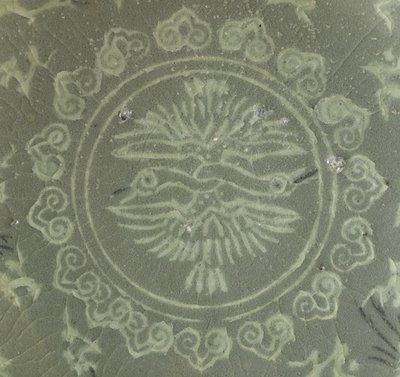 鶴と雲の入ったボウル、c.1150-1200 作： Korean School