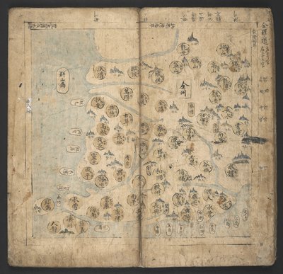 またはを追加します。 13138、No.3 全羅堂、「用心堂」より (アトラス) 1726-86 (紙に墨と彩色) 作： Korean School