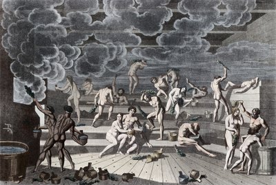 ロシアの浴場、1811 作： Korneev