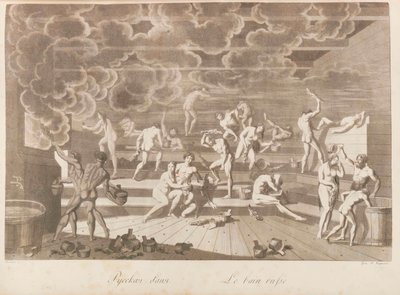 ロシアの銭湯。 ロシアの人々またはシャルル・ド・ドによるマナーの説明、1811-1812。 作： Korneev