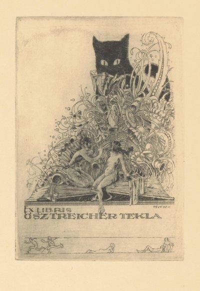 Ex libris は Tekla Östreicher によるものです 作： Kornél Révész