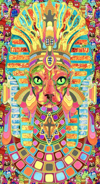 生き生きとした猫のファラオ 作： Kostyantin Malginov