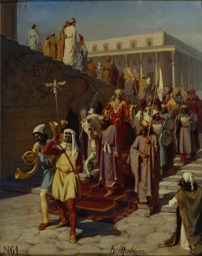 ハマンの凱旋行列、1875年 作： Kozma Nikiforovich Kudryavtsev