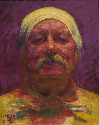ランプライトによる自画像 作： Kristian Zahrtmann