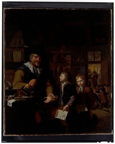 二人の少年を叱る校長 作： Krzyztof (1659 1729) Lubieniecki