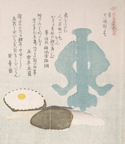 青、青磁等茶道具持出器 19世紀 作： Kubo Shunman