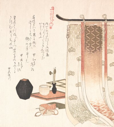 香道用屏風・道具類 19世紀 作： Kubo Shunman