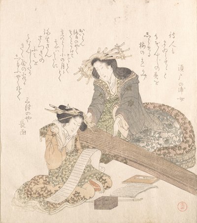 二人の宮廷人... 18世紀末から19世紀初頭 作： Kubo Shunman