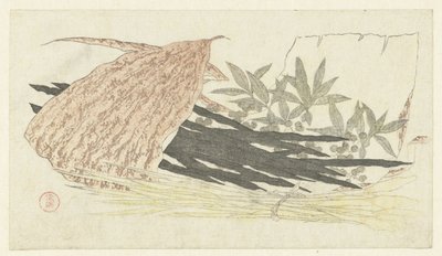 昆布とごぼうと南天の笹の葉 作： Kubota Shunman