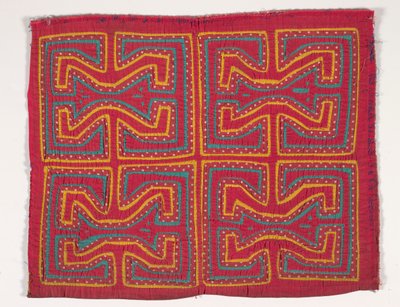 シャツパネル（モラ）、1950年頃（アップリケコットン） 作： Kuna Indian Culture