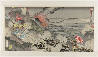 満州奉天道の激戦 神刻法典譜 激昂の図 作： Kunisada (III) , Utagawa