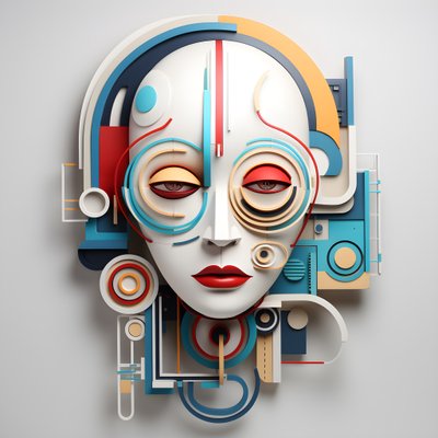 美しい人間の顔の3D彫刻 1 作： Kurt Heppke