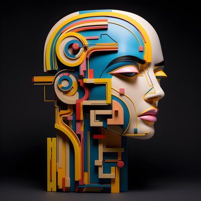 美しい人の顔の3D彫刻 3 作： Kurt Heppke