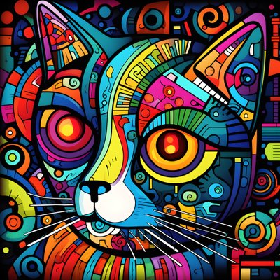 抽象的な猫のパターン1 作： Kurt Heppke