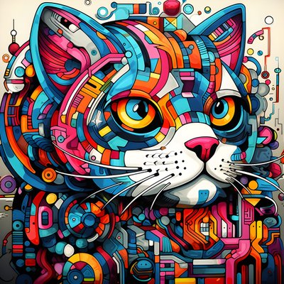 抽象的な猫パターン3 作： Kurt Heppke