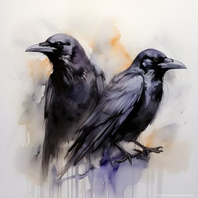 解剖学的に正しい2羽のカラスの図 3 作： Kurt Heppke