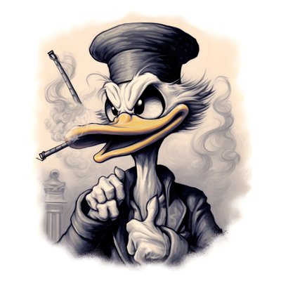 スクルージ・マクダック、マリファナの大ジョイントを吸う 3 作： Kurt Heppke