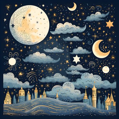 これは、空の要素の孤立したファンタジーイラスト集4です。 作： Kurt Heppke