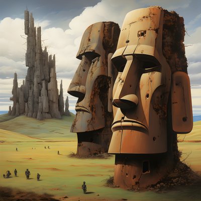 イースター島 モアイ 4 作： Kurt Heppke