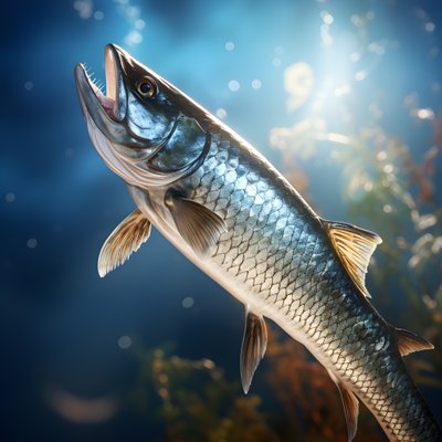 スネークという魚の一種が釣り糸にかかった。 作： Kurt Heppke