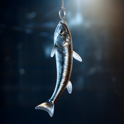 スネークという魚の一種が釣り糸にかかった。 作： Kurt Heppke