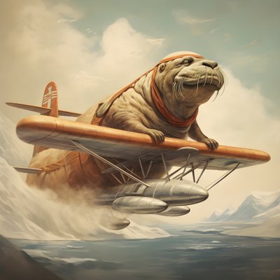 セイウチが飛行機を飛ばす 3 作： Kurt Heppke