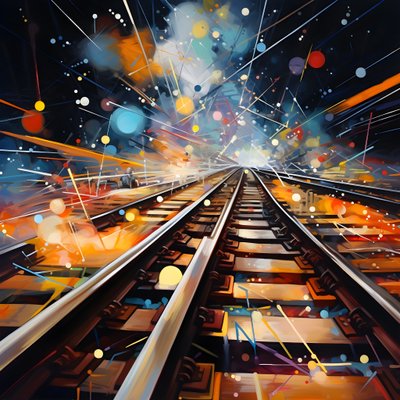 幻想的な抽象絵画、レール写真2 作： Kurt Heppke