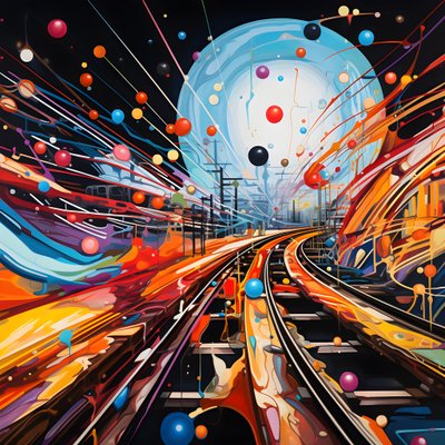 幻想的な抽象絵画、レール写真4 作： Kurt Heppke