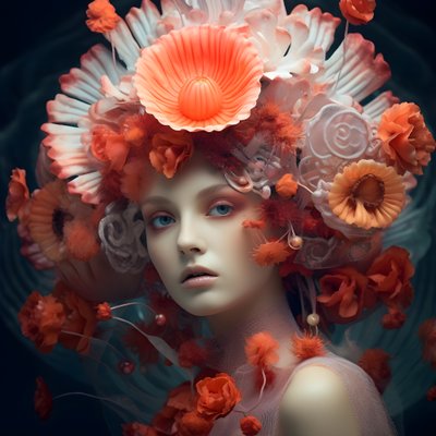 水中の美しいアクティニア・シー・イソギンチャクの花のクローズアップ・ポートレート Goettin 2 作： Kurt Heppke