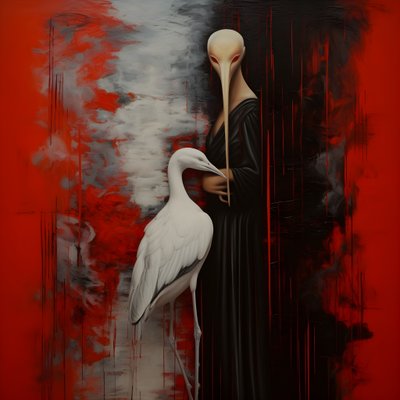 女性とコウノトリ 1 作： Kurt Heppke