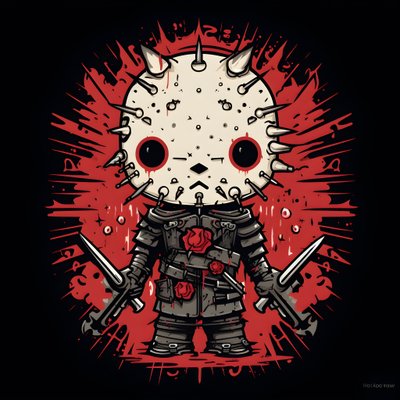ハローキティ・アルス・ピンヘッド・シャツ・デザイン1 作： Kurt Heppke