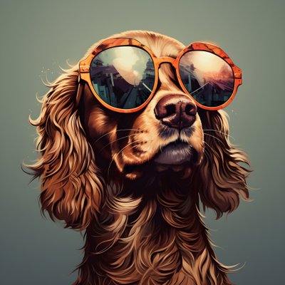 犬、漫画、サングラス 4 作： Kurt Heppke