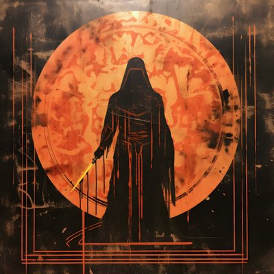 古代エジプト美学スタイルのメタル・エッチング・アート 1 作： Kurt Heppke
