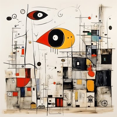 ジョアン・ミロのシュールなイラスト。3 作： Kurt Heppke