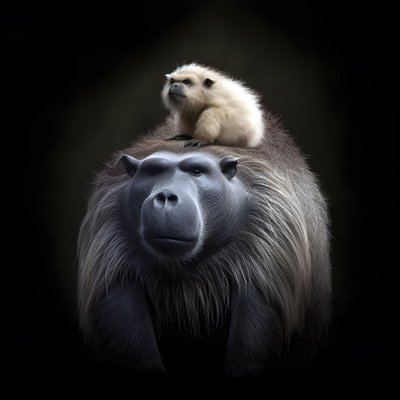カピバラとシルバーバック・ゴリラのミックス 2 作： Kurt Heppke