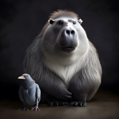 カピバラとシルバーバック・ゴリラのミックス 3 作： Kurt Heppke
