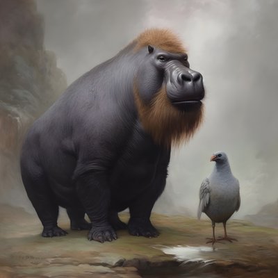 カピバラとシルバーバック・ゴリラのミックス 4 作： Kurt Heppke