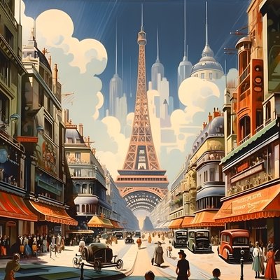 広告ポスター、パリ、フランス 3 作： Kurt Heppke