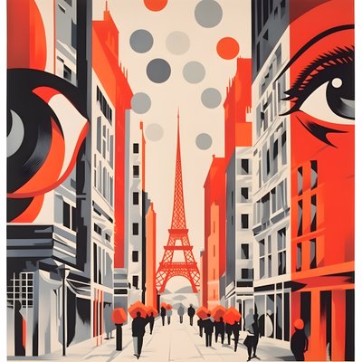 広告ポスター、パリ、フランス 4 作： Kurt Heppke