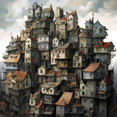 横たわる家々の街 1 作： Kurt Heppke