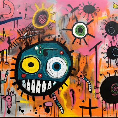 騒々しいアクリル画 1 作： Kurt Heppke