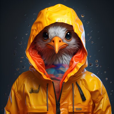 レインコートを着た動物 1 作： Kurt Heppke
