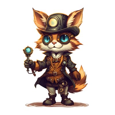 擬人化されたかわいい猫 4 作： Kurt Heppke
