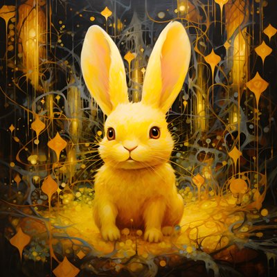 黄色いウサギ 1 作： Kurt Heppke